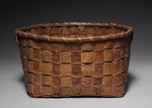 Basket with Stamped Decoration, early 1800s. Native North America, Woodlands, Algonquian or
