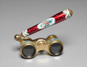 Opera Glasses, c. 1900. France, Paris, early 20th century. Gilt metal, mother-of-pearl, enamel;