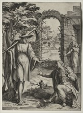 Christ Appearing to Mary Magdalen, 1567. Cornelis Cort (Dutch, 1533-1578), after a design by Giulio