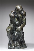 The Thinker, c. 1880. Auguste Rodin (French, 1840-1917). Bronze; overall: 70.8 x 34.9 x 59.7 cm (27