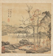 Paintings after Ancient Masters: Daoist and Crane in Autumn Landscape, 1598-1652. Chen Hongshou