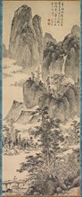 Looking for a Monastery in the Misty Mountains, 1368- 1644. Chen Shun (Chinese, 1483-1544). Hanging