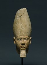 Head of King Userkaf, c. 2454-2447 BC. Egypt, Old Kingdom, Dynasty 5, reign of Userkaf. Painted