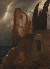 Ruin by the Sea, 1881. Arnold Böcklin (Swiss, 1827-1901). Oil on fabric; framed: 132.1 x 102.9 x 8