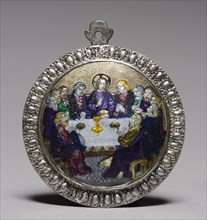 Medallion: The Last Supper, late 1400s. France, 15th century. Basse-taille enamel on silver;
