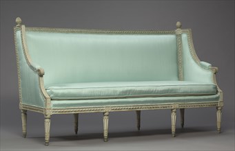 Settee, c. 1780. Philippe-Joseph Pluvinet (French, 1793). Painted wood and upholstery; overall: 162