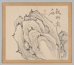 Double Album of Landscape Studies after Ikeno Taiga, Volume 1 (leaf 11), 18th century. Aoki Shukuya