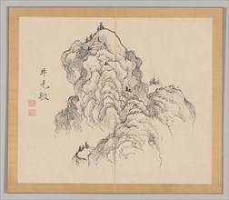 Double Album of Landscape Studies after Ikeno Taiga, Volume 1 (leaf 16), 18th century. Aoki Shukuya