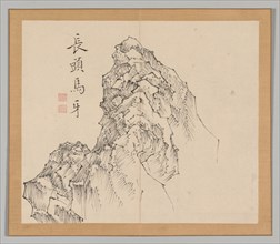 Double Album of Landscape Studies after Ikeno Taiga, Volume 1 (leaf 17), 18th century. Aoki Shukuya