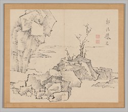 Double Album of Landscape Studies after Ikeno Taiga, Volume 1 (leaf 23), 18th century. Aoki Shukuya