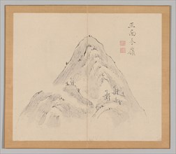 Double Album of Landscape Studies after Ikeno Taiga, Volume 1 (leaf 24), 18th century. Aoki Shukuya