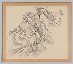 Double Album of Landscape Studies after Ikeno Taiga, Volume 1 (leaf 26), 18th century. Aoki Shukuya