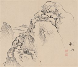 Double Album of Landscape Studies after Ikeno Taiga, Volume 1 (leaf 27), 18th century. Aoki Shukuya