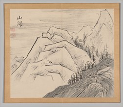 Double Album of Landscape Studies after Ikeno Taiga, Volume 1 (leaf 29), 18th century. Aoki Shukuya