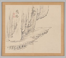 Double Album of Landscape Studies after Ikeno Taiga, Volume 1 (leaf 31), 18th century. Aoki Shukuya