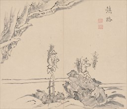 Double Album of Landscape Studies after Ikeno Taiga, Volume 1 (leaf 32), 18th century. Aoki Shukuya