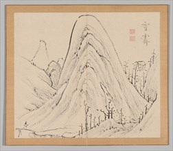 Double Album of Landscape Studies after Ikeno Taiga, Volume 1 (leaf 33), 18th century. Aoki Shukuya
