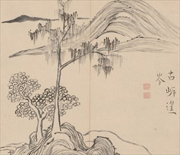 Double Album of Landscape Studies after Ikeno Taiga, Volume 1 (leaf 36), 18th century. Aoki Shukuya