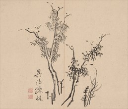 Double Album of Landscape Studies after Ikeno Taiga, Volume 1 (leaf 5), 18th century. Aoki Shukuya