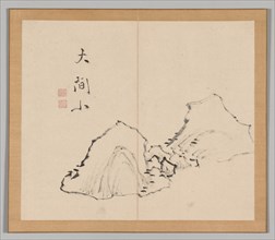 Double Album of Landscape Studies after Ikeno Taiga, Volume 1 (leaf 6), 18th century. Aoki Shukuya
