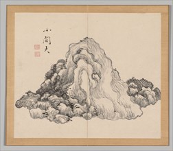 Double Album of Landscape Studies after Ikeno Taiga, Volume 1 (leaf 7), 1700s. Aoki Shukuya