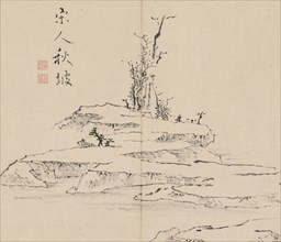 Double Album of Landscape Studies after Ikeno Taiga, Volume 2 (leaf 12), 18th century. Aoki Shukuya