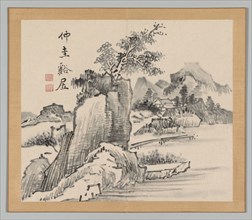 Double Album of Landscape Studies after Ikeno Taiga, Volume 2 (leaf 14), 18th century. Aoki Shukuya
