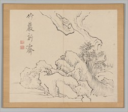 Double Album of Landscape Studies after Ikeno Taiga, Volume 2 (leaf 19), 18th century. Aoki Shukuya