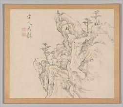 Double Album of Landscape Studies after Ikeno Taiga, Volume 2 (leaf 1), 18th century. Aoki Shukuya