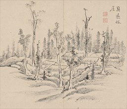 Double Album of Landscape Studies after Ikeno Taiga, Volume 2 (leaf 23), 18th century. Aoki Shukuya