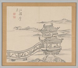 Double Album of Landscape Studies after Ikeno Taiga, Volume 2 (leaf 25), 18th century. Aoki Shukuya