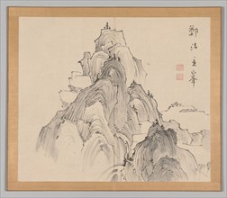Double Album of Landscape Studies after Ikeno Taiga, Volume 2 (leaf 2), 18th century. Aoki Shukuya