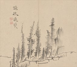 Double Album of Landscape Studies after Ikeno Taiga, Volume 2 (leaf 30), 18th century. Aoki Shukuya