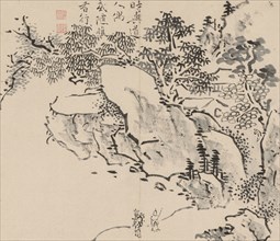 Double Album of Landscape Studies after Ikeno Taiga, Volume 2 (leaf 34), 18th century. Aoki Shukuya