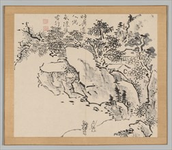 Double Album of Landscape Studies after Ikeno Taiga, Volume 2 (leaf 34), 18th century. Aoki Shukuya