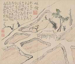 Double Album of Landscape Studies after Ikeno Taiga, Volume 2 (leaf 35), 18th century. Aoki Shukuya