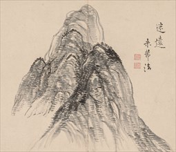 Double Album of Landscape Studies after Ikeno Taiga, Volume 2 (leaf 3), 18th century. Aoki Shukuya