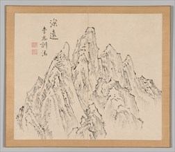 Double Album of Landscape Studies after Ikeno Taiga, Volume 2 (leaf 6), 18th century. Aoki Shukuya