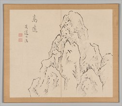 Double Album of Landscape Studies after Ikeno Taiga, Volume 2 (leaf 7), 18th century. Aoki Shukuya