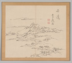 Double Album of Landscape Studies after Ikeno Taiga, Volume 2 (leaf 8), 18th century. Aoki Shukuya
