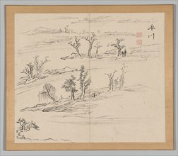 Double Album of Landscape Studies after Ikeno Taiga, Volume 2 (leaf 9), 18th century. Aoki Shukuya