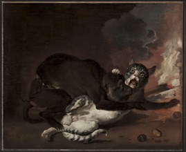 The Monkey and the Cat, probably 1670s. Abraham Hondius (Dutch, c. 1625-1695). Oil on canvas;