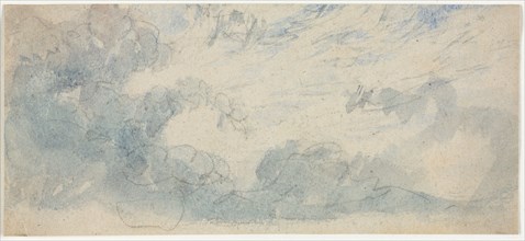 Cloud Study, 1800s. Anonymous. Watercolor;