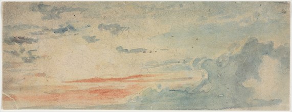 Cloud Study, 1800s. Anonymous. Watercolor;