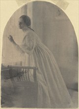 By the Window, 1896. Clarence H. White (American, 1871-1925). Platinum print with crayon; image: 18