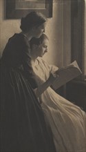 The Readers, 1897. Clarence H. White (American, 1871-1925). Platinum print with graphite; image: 18