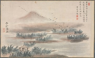 One of Eight Views of Xiao and Xiang Rivers, 1788. Tani Buncho (Japanese, 1763-1841). Sections of a