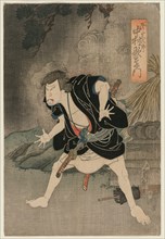 Nakamura Utaemon IV as Ono Sadakuro in Act Five of Kanadehon Chushingura, Naka Theater, 1838.