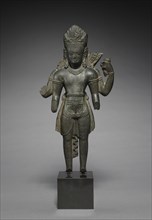 Vishnu, 800s. Nepal, style of Changu Narayan, 9th century. Schist; overall: 43.8 cm (17 1/4 in.).