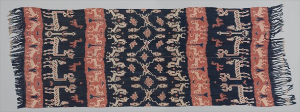 Hinggi, late 1800s. Indonesia, Sumba, late 19th century. Cotton, ikat dyed; overall: 268.5 x 94 cm